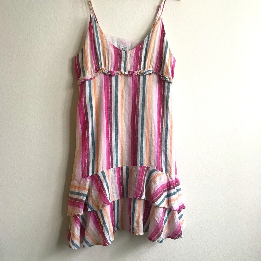 Rails Linen Shimmer Sparkly Striped Summer Spaghe… - image 1